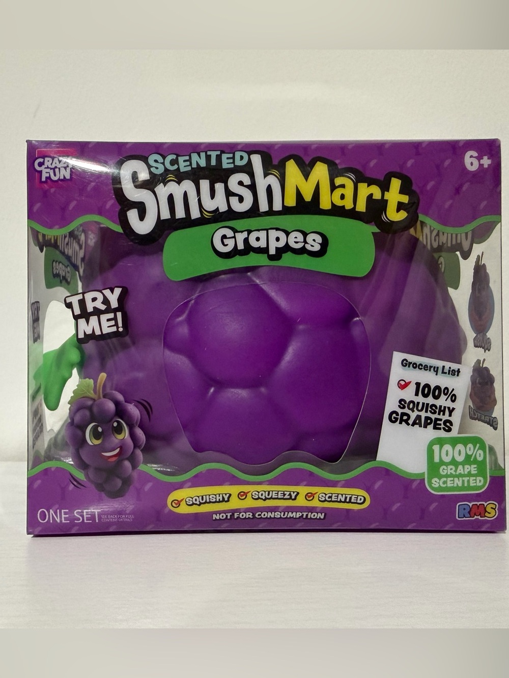 RMS Smushmart Scented Grapes squishy squeezy fidget toy